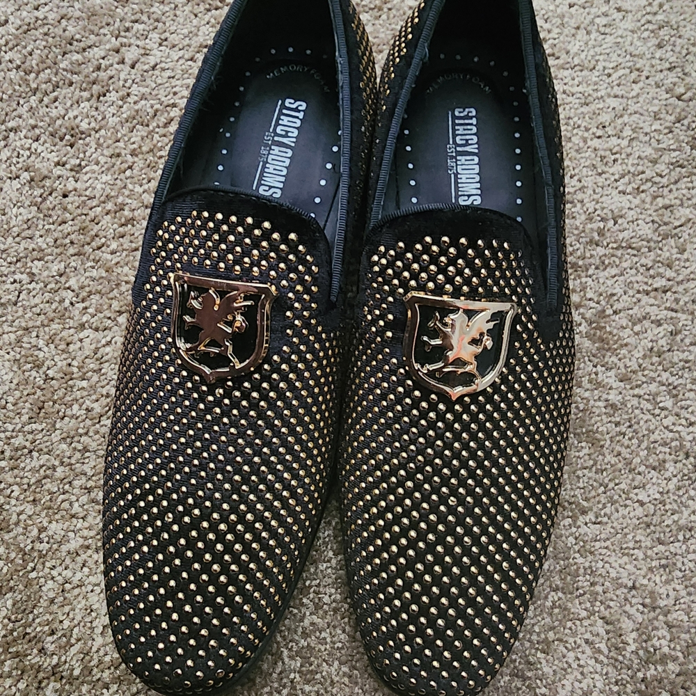Stacy Adams Men's Loafers in Black and Gold